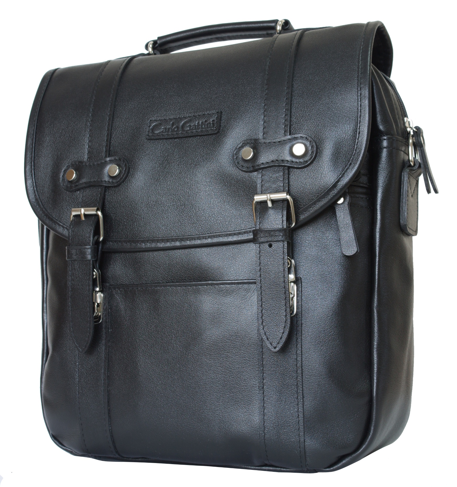 Кожаная сумка-рюкзак Tronto black (арт. 3005-01)